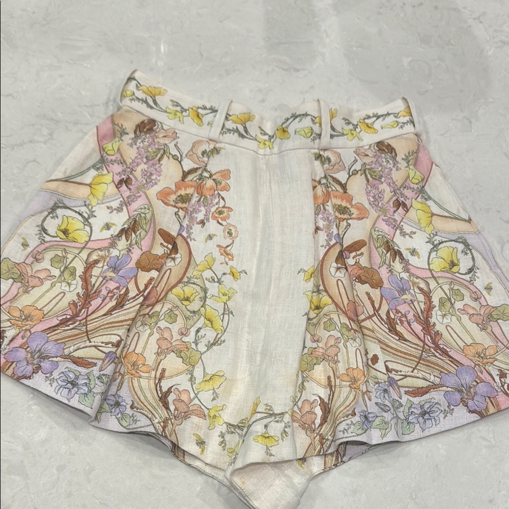 Zimmermann Floral High Waist Shorts - Multicolor